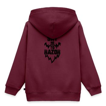 Bart Beard Bärtig Vollbart Schnurrbart Schnauzer - Kinder Premium Organic Hoodie - Burgunderrot - Hinten - AI Model Kid Female (0cm)