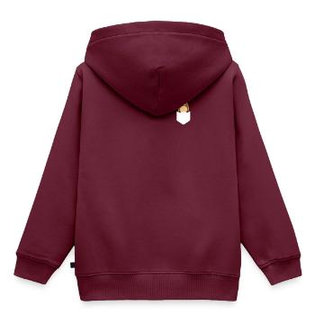 Pocket Groundhog Waldmurmeltier Vorhersage Ground-Hog - Kinder Premium Organic Hoodie - Burgunderrot - Hinten - AI Model Kid Female (0cm)
