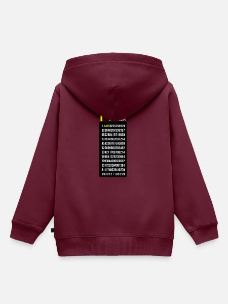 Pi-Nummer - Kinder Premium Organic Hoodie - Burgunderrot