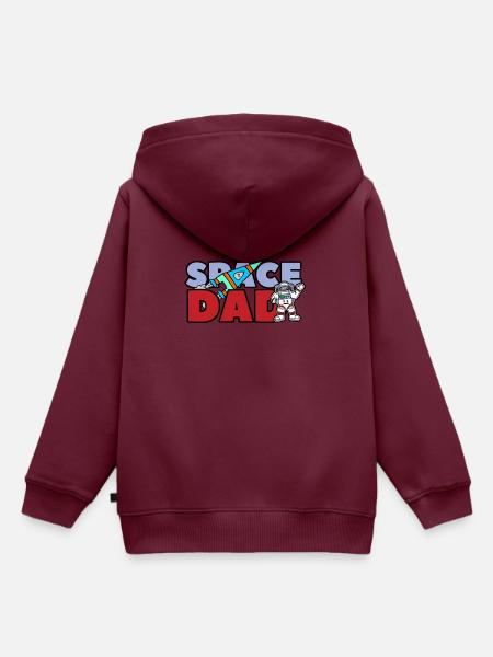SPACE DAD - Kinder Premium Organic Hoodie - Burgunderrot