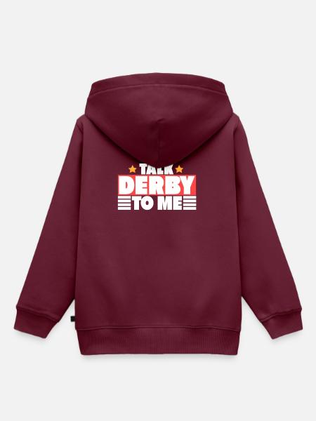 TALK DERBY - Kinder Premium Organic Hoodie - Burgunderrot