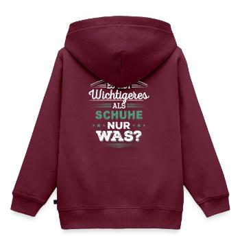 Schuhe - Kinder Premium Organic Hoodie - Burgunderrot - Hinten - AI Model Kid Female (0cm)