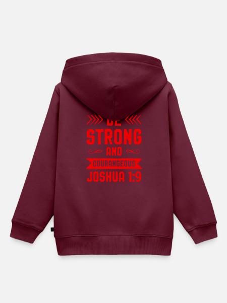 bibel verse - Kinder Premium Organic Hoodie - Burgunderrot