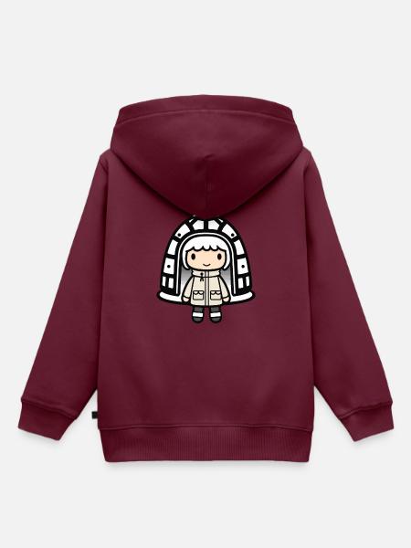 Winter Eskimo Iglu Niedlich - Kinder Premium Organic Hoodie - Burgunderrot