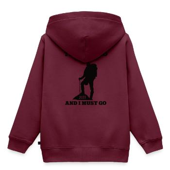 Camino 2023 Pilger Reise Pilgern Jakobsweg Wandern - Kinder Premium Organic Hoodie - Burgunderrot - Hinten - AI Model Kid Female (0cm)