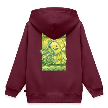 Cactus Acupuncturist - Kinder Premium Organic Hoodie - Burgunderrot - Hinten - AI Model Kid Female (0cm)
