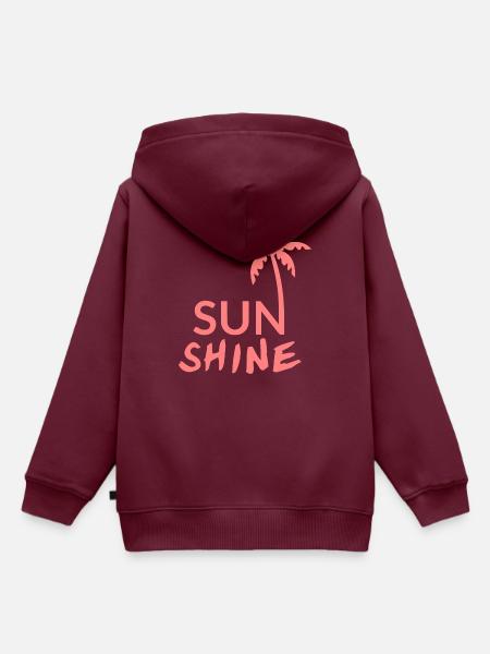 SUN SHINE - Kinder Premium Organic Hoodie - Burgunderrot