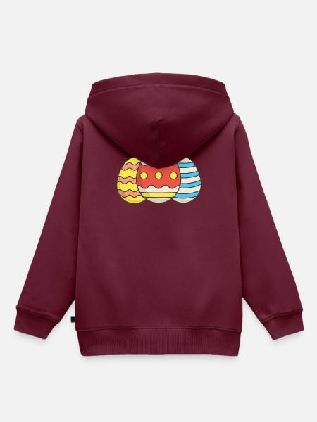 bunte Ostereier - Kinder Premium Organic Hoodie - Burgunderrot