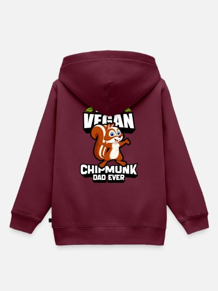 Chipmunk - Kinder Premium Organic Hoodie - Burgunderrot
