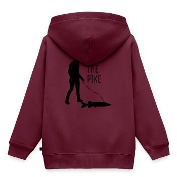 Walk The Pike - Kinder Premium Organic Hoodie - Burgunderrot - Hinten - AI Model Kid Female (0cm)