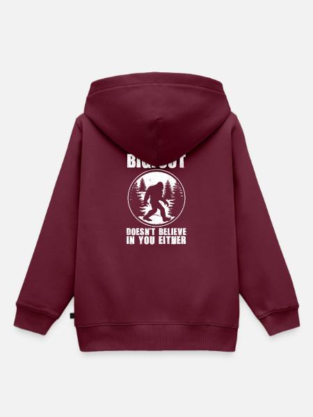 Bigfoot - Kinder Premium Organic Hoodie - Burgunderrot