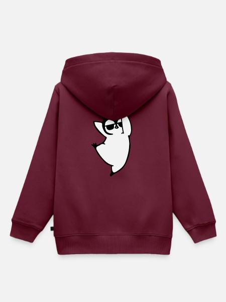 Dabbing Penguin - Animal Penguin - Kinder Premium Organic Hoodie - Burgunderrot