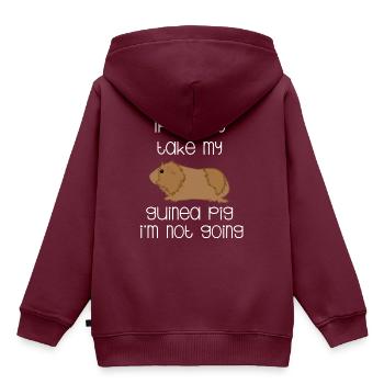 Meerschwein - Meerschweinchen - Lustig - Kinder Premium Organic Hoodie - Burgunderrot - Hinten - AI Model Kid Female (0cm)