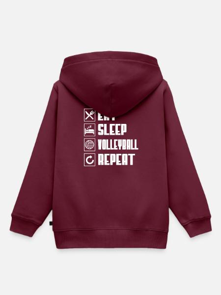 Volleyball - Kinder Premium Organic Hoodie - Burgunderrot