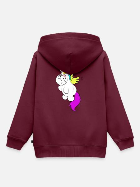 Einhorn - Kinder Premium Organic Hoodie - Burgunderrot