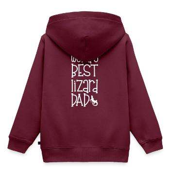 Echse - Echsen - Echsenbesitzer - Dad - Geschenk - Kinder Premium Organic Hoodie - Burgunderrot - Hinten - AI Model Kid Female (0cm)