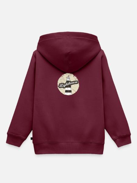 Leuchtturm - Light house - Kinder Premium Organic Hoodie - Burgunderrot