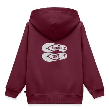 Summer Time Sommer Urlaub Flip Flop - Kinder Premium Organic Hoodie - Burgunderrot - Hinten - AI Model Kid Female (0cm)
