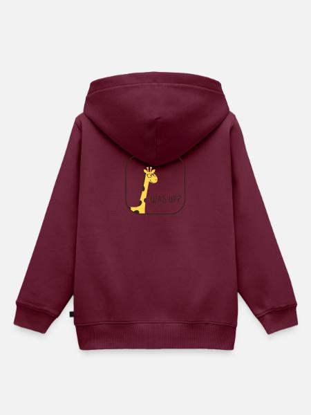 Niedliche Giraffe - Kinder Premium Organic Hoodie - Burgunderrot