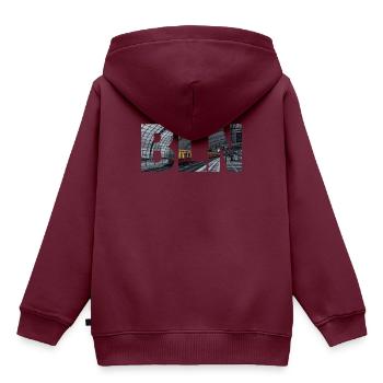 Berlin BLN 030 S-Bahn Geschenk - Kinder Premium Organic Hoodie - Burgunderrot - Hinten - AI Model Kid Female (0cm)