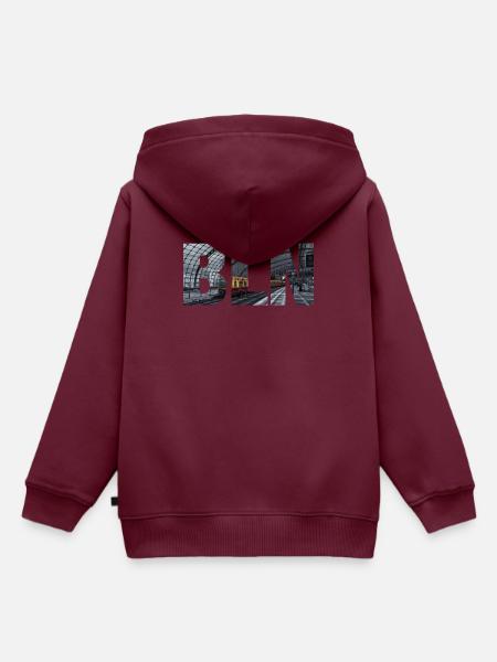 Berlin BLN 030 S-Bahn Geschenk - Kinder Premium Organic Hoodie - Burgunderrot