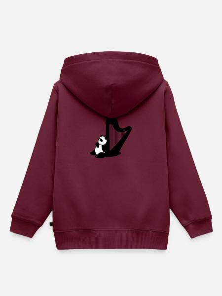 Harfe - Kinder Premium Organic Hoodie - Burgunderrot