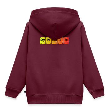 Dynamit Chemie Wissenschaft Periodensystem - Kinder Premium Organic Hoodie - Burgunderrot - Hinten - AI Model Kid Female (0cm)