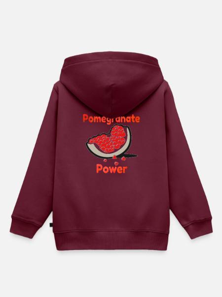 Granatapfel - Pomegranate Power - Kinder Premium Organic Hoodie - Burgunderrot