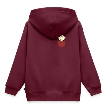 Vampir - Kinder Premium Organic Hoodie - Burgunderrot - Hinten - AI Model Kid Female (0cm)