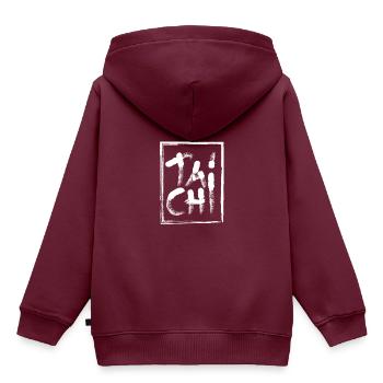 Tai Chi - Hobby - Tai Chi kampfsport - Kinder Premium Organic Hoodie - Burgunderrot - Hinten - AI Model Kid Female (0cm)
