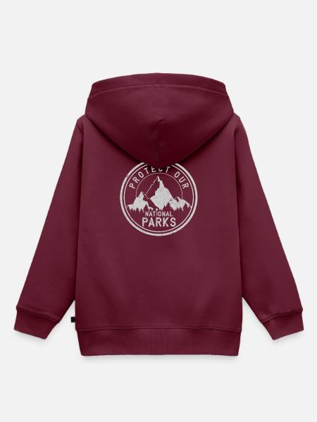 National Park - Kinder Premium Organic Hoodie - Burgunderrot