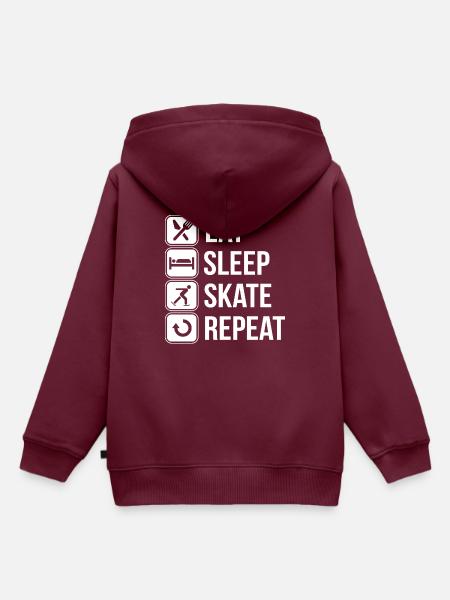 Skater & Skaten - Kinder Premium Organic Hoodie - Burgunderrot