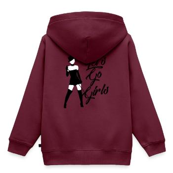 Lassen Sie uns Mädchen Shania Fan Art Geschenk gehen - Kinder Premium Organic Hoodie - Burgunderrot - Hinten - AI Model Kid Female (0cm)