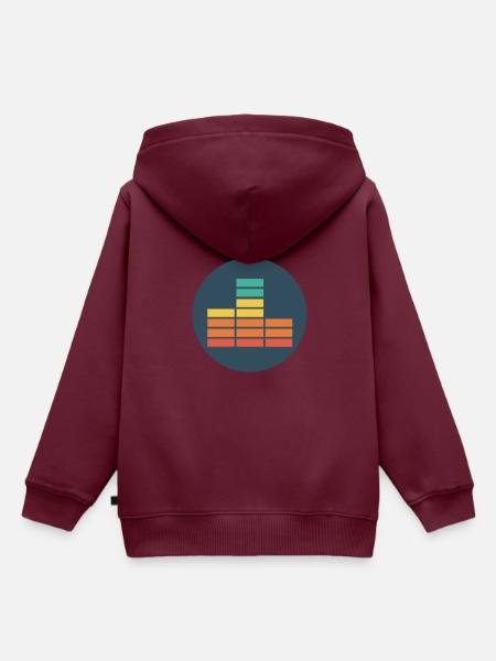 (Equalizer) - Kinder Premium Organic Hoodie - Burgunderrot