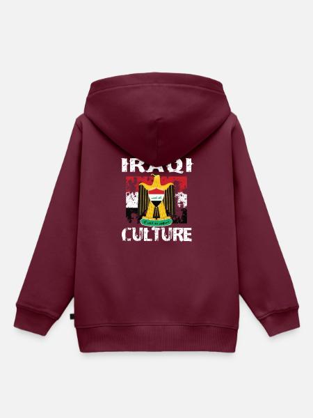 Iraqi Culture - Kinder Premium Organic Hoodie - Burgunderrot