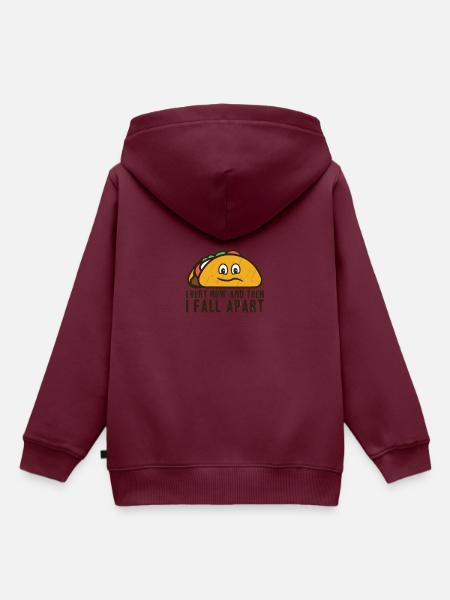 Taco - Kinder Premium Organic Hoodie - Burgunderrot