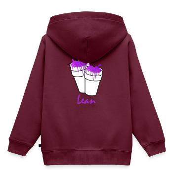 Lean Codeine Cups Becher - Kinder Premium Organic Hoodie - Burgunderrot - Hinten - AI Model Kid Female (0cm)