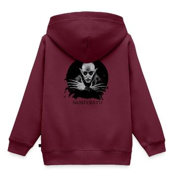 Nosferatu Vampire Classic Horror Black T-Shirt - Kinder Premium Organic Hoodie - Burgunderrot - Hinten - AI Model Kid Female (0cm)