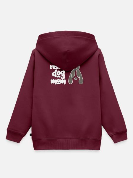 Rettungshund Mama - Kinder Premium Organic Hoodie - Burgunderrot