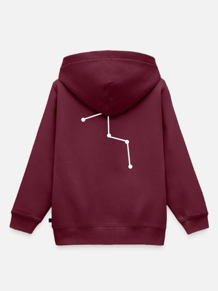 Kassiopeia Sternbild - Kinder Premium Organic Hoodie - Burgunderrot