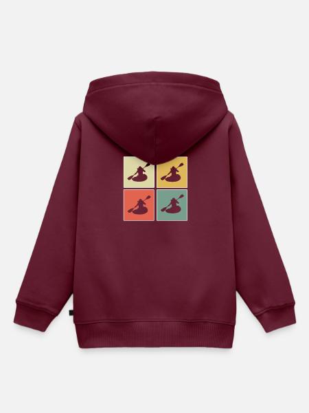 Kayak - Kinder Premium Organic Hoodie - Burgunderrot