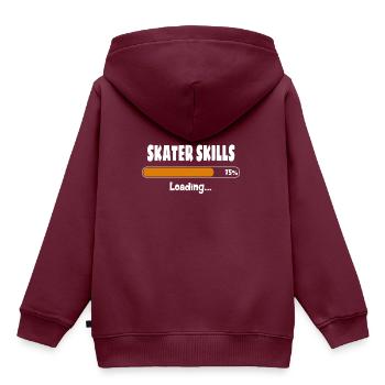 Rollschuhe - Kinder Premium Organic Hoodie - Burgunderrot - Hinten - AI Model Kid Female (0cm)