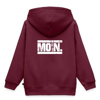 Ostsee - Kinder Premium Organic Hoodie - Burgunderrot - Hinten - AI Model Kid Female (0cm)