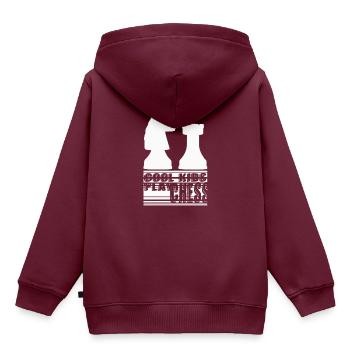 Cool Kids Play Chess Kinder Schach Geschenk - Kinder Premium Organic Hoodie - Burgunderrot - Hinten - AI Model Kid Female (0cm)