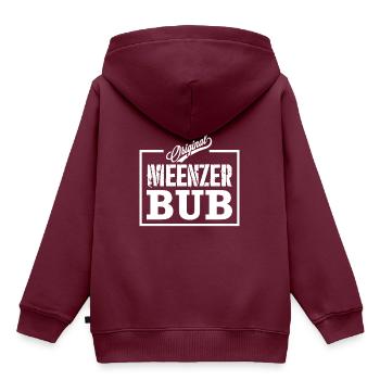 Mainz - Kinder Premium Organic Hoodie - Burgunderrot - Hinten - AI Model Kid Female (0cm)