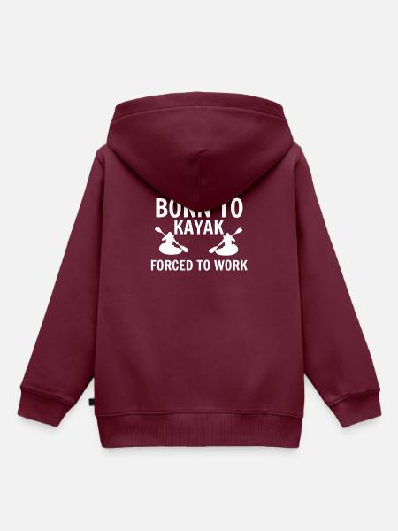 Kayak - Kinder Premium Organic Hoodie - Burgunderrot
