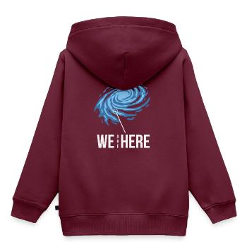 Milchstraße Milchstrasse Kosmos Galaxie Standort - Kinder Premium Organic Hoodie - Burgunderrot - Hinten - AI Model Kid Female (0cm)