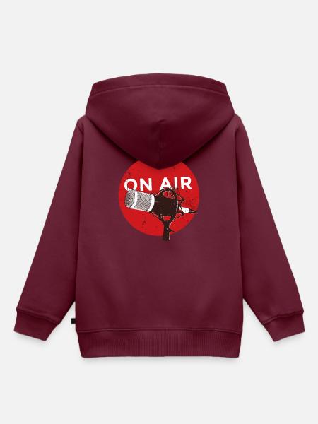 on air - Kinder Premium Organic Hoodie - Burgunderrot