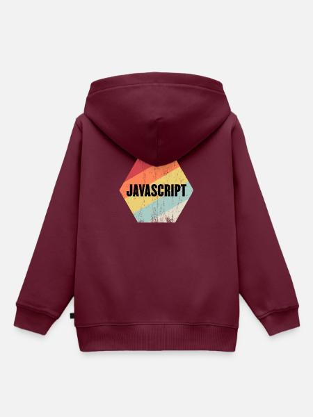 Javascript - Kinder Premium Organic Hoodie - Burgunderrot