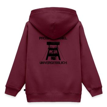 Zeche Prosper-Haniel Bottrop unvergesslich - Kinder Premium Organic Hoodie - Burgunderrot - Hinten - AI Model Kid Female (0cm)